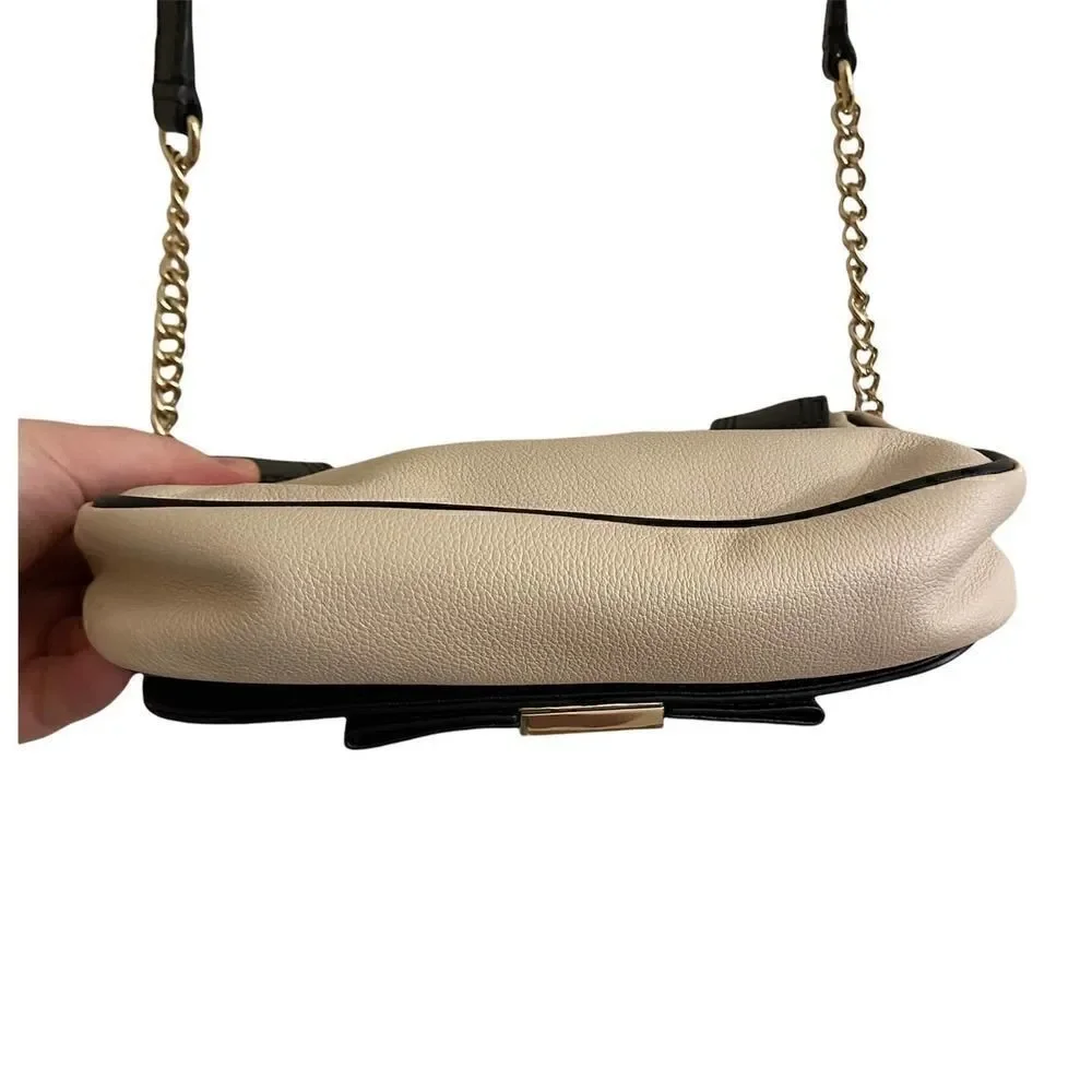 Kate Spade Primrose Hill Little Kaelin Crossbody Cream & Black Leather Bow